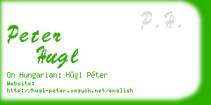 peter hugl business card